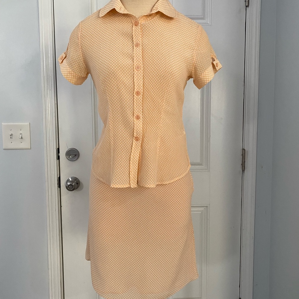 Two piece silk outfit